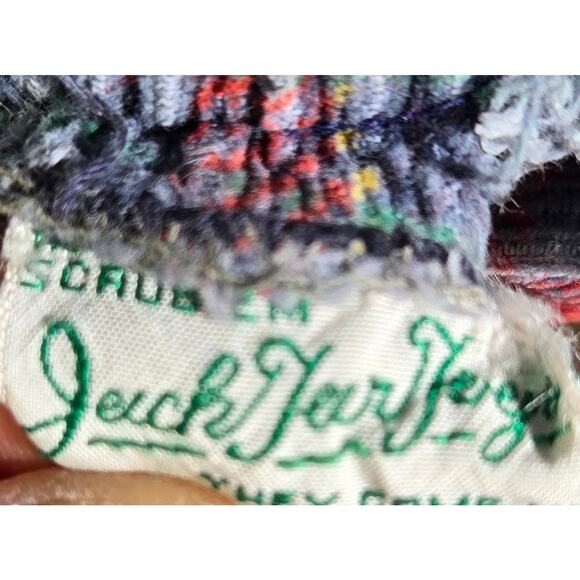 Vintage 2T Girls Pants Jack Tar Togs Plaid Beige Brown Button Pocket Pant 1970s - Picture 5 of 14